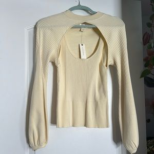 Maeve by Anthropologie white sweater top